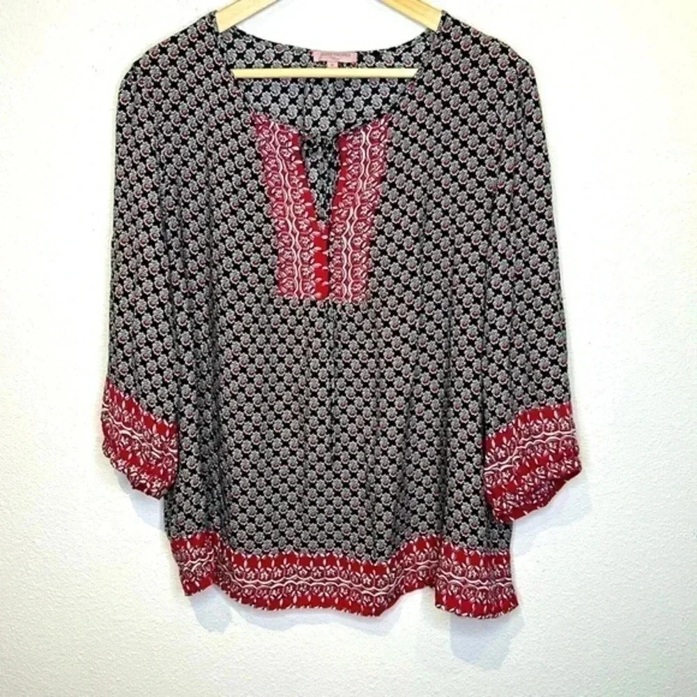 Saint Tropez West plus size peasant blouse size 1X
